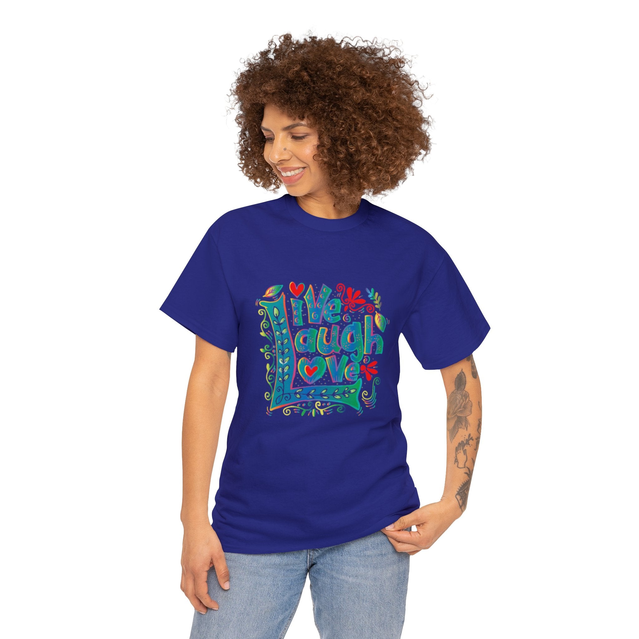 Live laugh love- Heavy Cotton Tee shirt