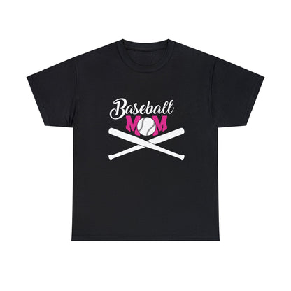 Baseball mom- Heavy Cotton Tee Shirt
