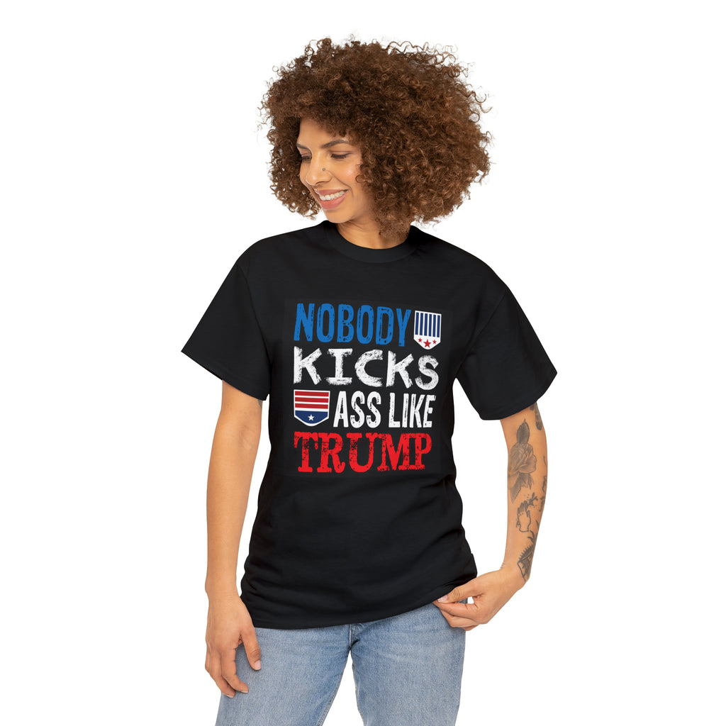 Trump kicks ass- Heavy Cotton Tee