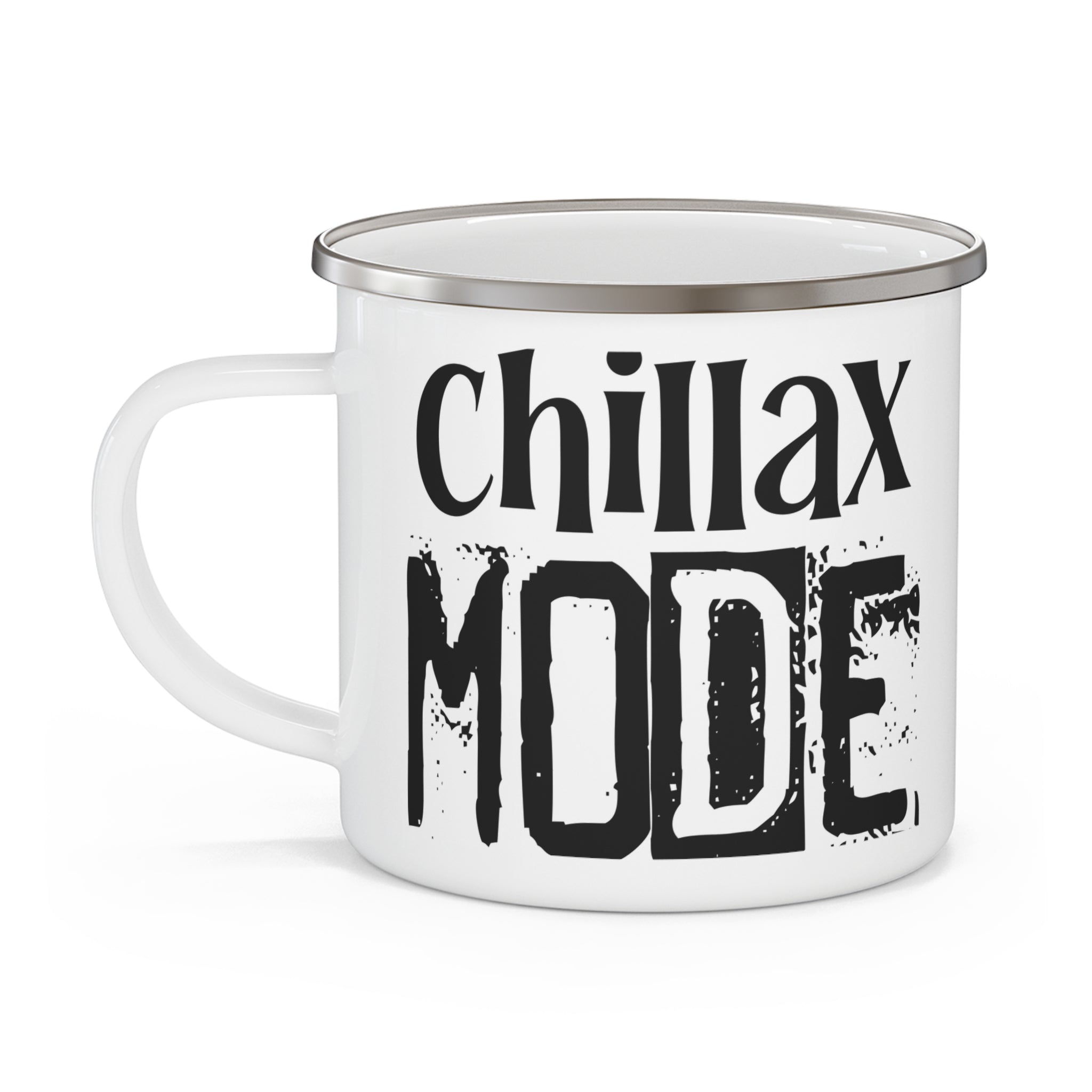 Cozy Enamel Camping Mug, Relaxation Mug, Outdoor Drinkware, Gift for Hikers, Adventure Accessory, Camping Essentials, Durable Mug