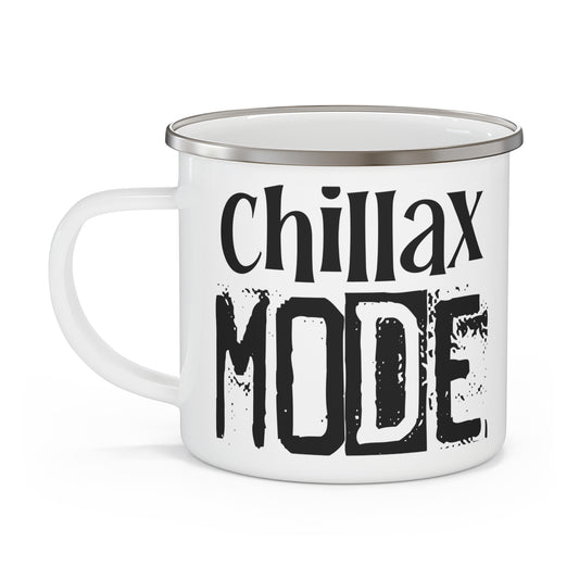 Cozy Enamel Camping Mug, Relaxation Mug, Outdoor Drinkware, Gift for Hikers, Adventure Accessory, Camping Essentials, Durable Mug