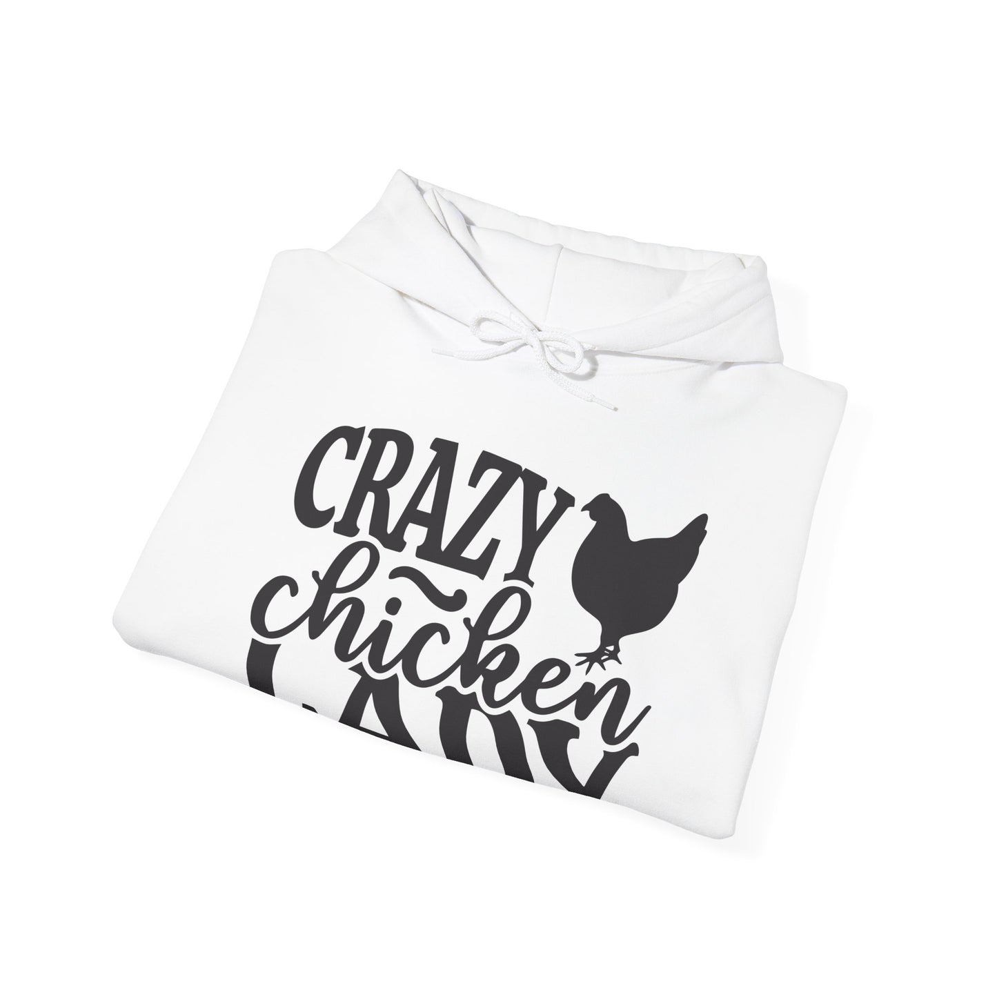 Crazy chicken lady- Heavy Blend™ Hooded Sweatshirt