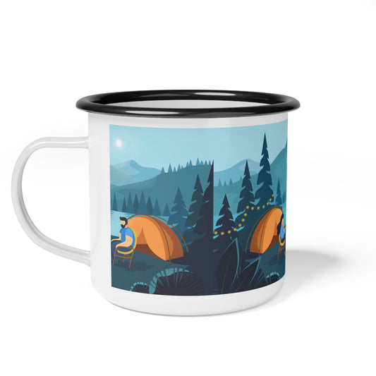 Adventure Enamel Camp Cup | Outdoor Camping Mugs, Travel Mug, Gift for Campers, Nature Lovers, Hiking Accessories