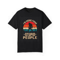 Funny Bigfoot T-Shirt - 'I'm Hiding from Stupid People' - Unisex Garment-Dyed Tee