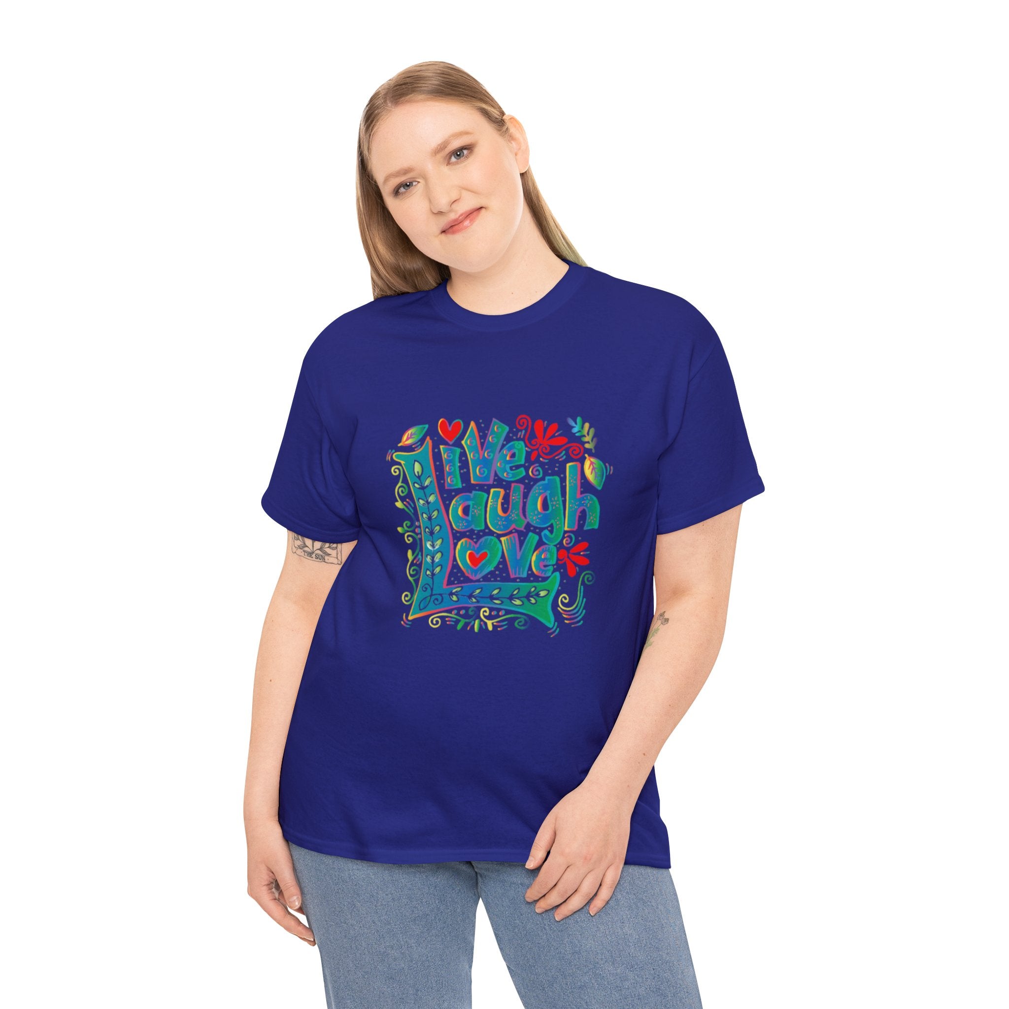 Live laugh love- Heavy Cotton Tee shirt