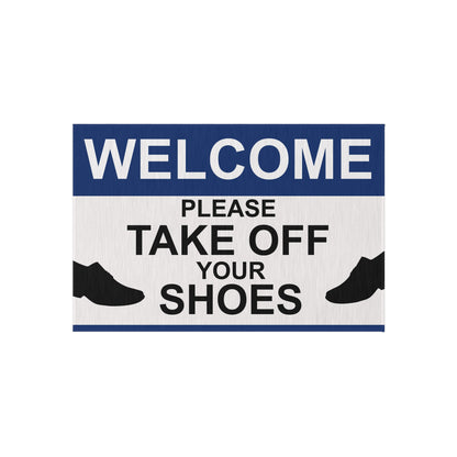 Welcome Outdoor Rug | Take Off Your Shoes Design, Patio Decor, Front Door Mat, Outdoor Living, Home Welcome Mat