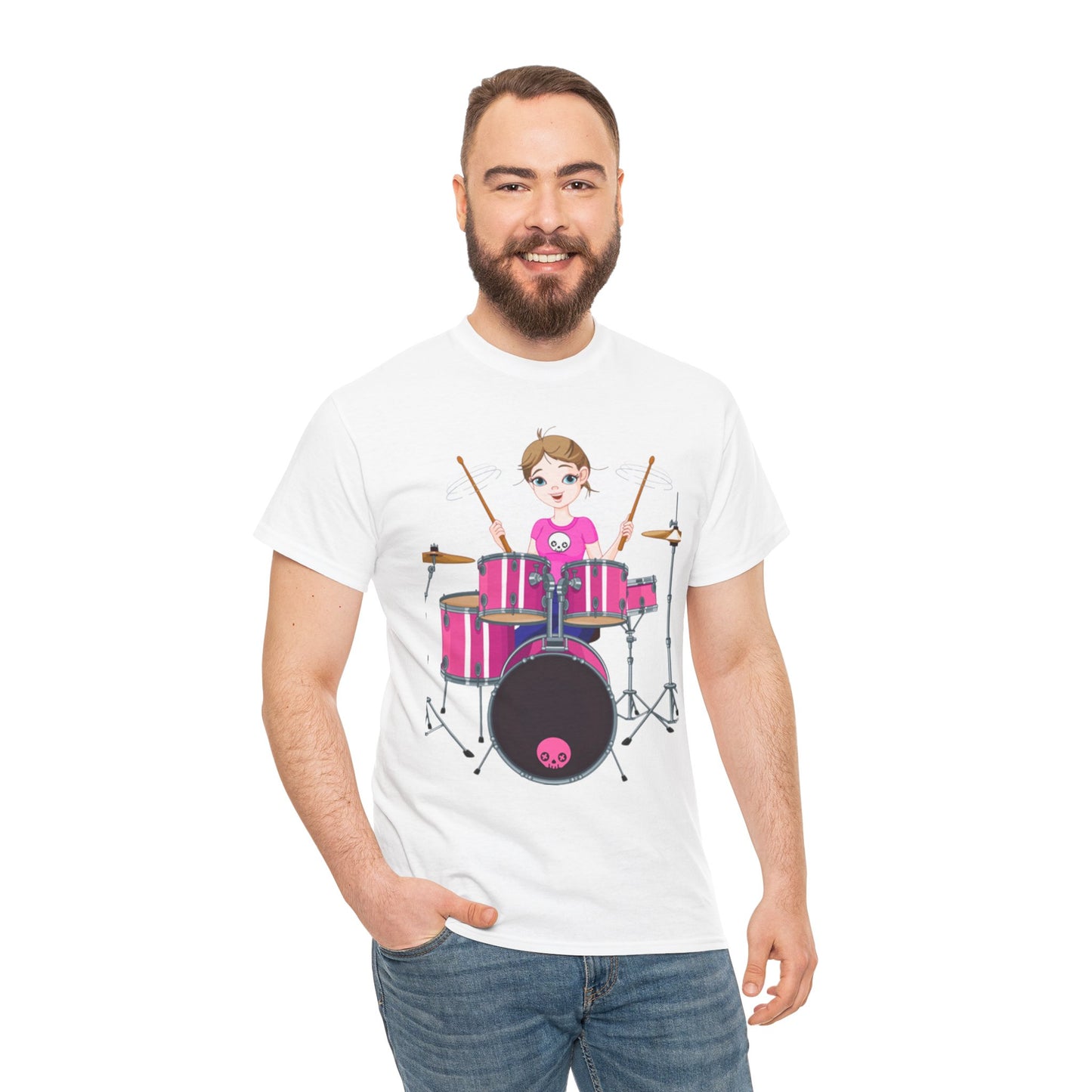 DRUMMER GIRL-  Heavy Cotton Tee