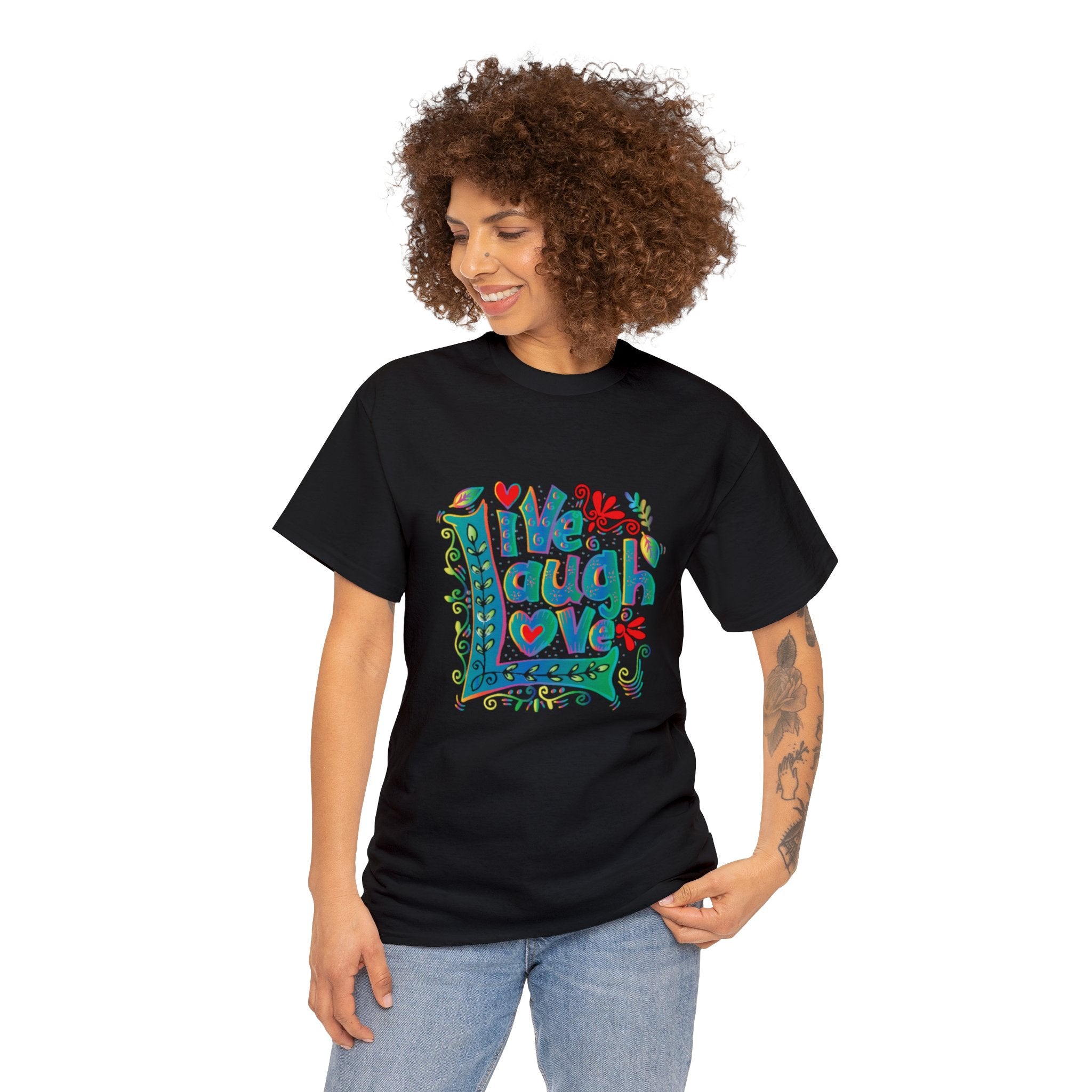 Live laugh love- Heavy Cotton Tee shirt