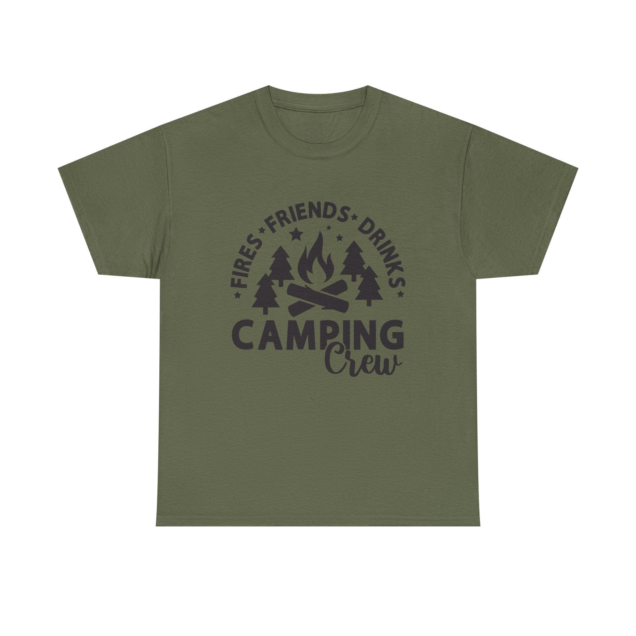 Camping Crew Unisex Heavy Cotton Tee - Perfect for Outdoor Adventures, Summer BBQs, Family Gatherings, Hiking Trips, and Campfire Nights