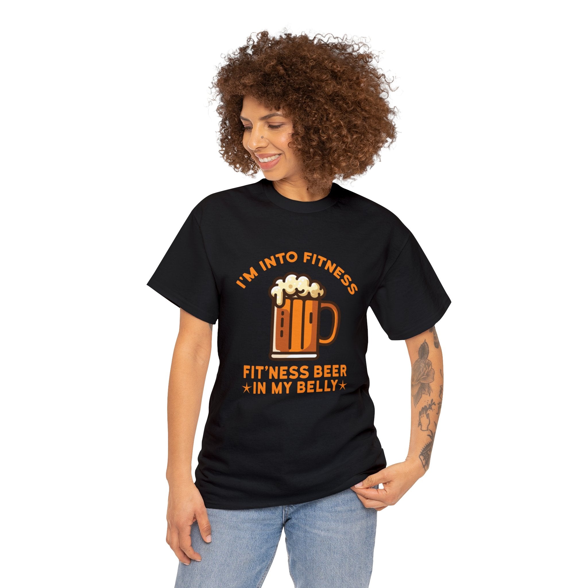 I’m into fitness /beer— Heavy Cotton Tee