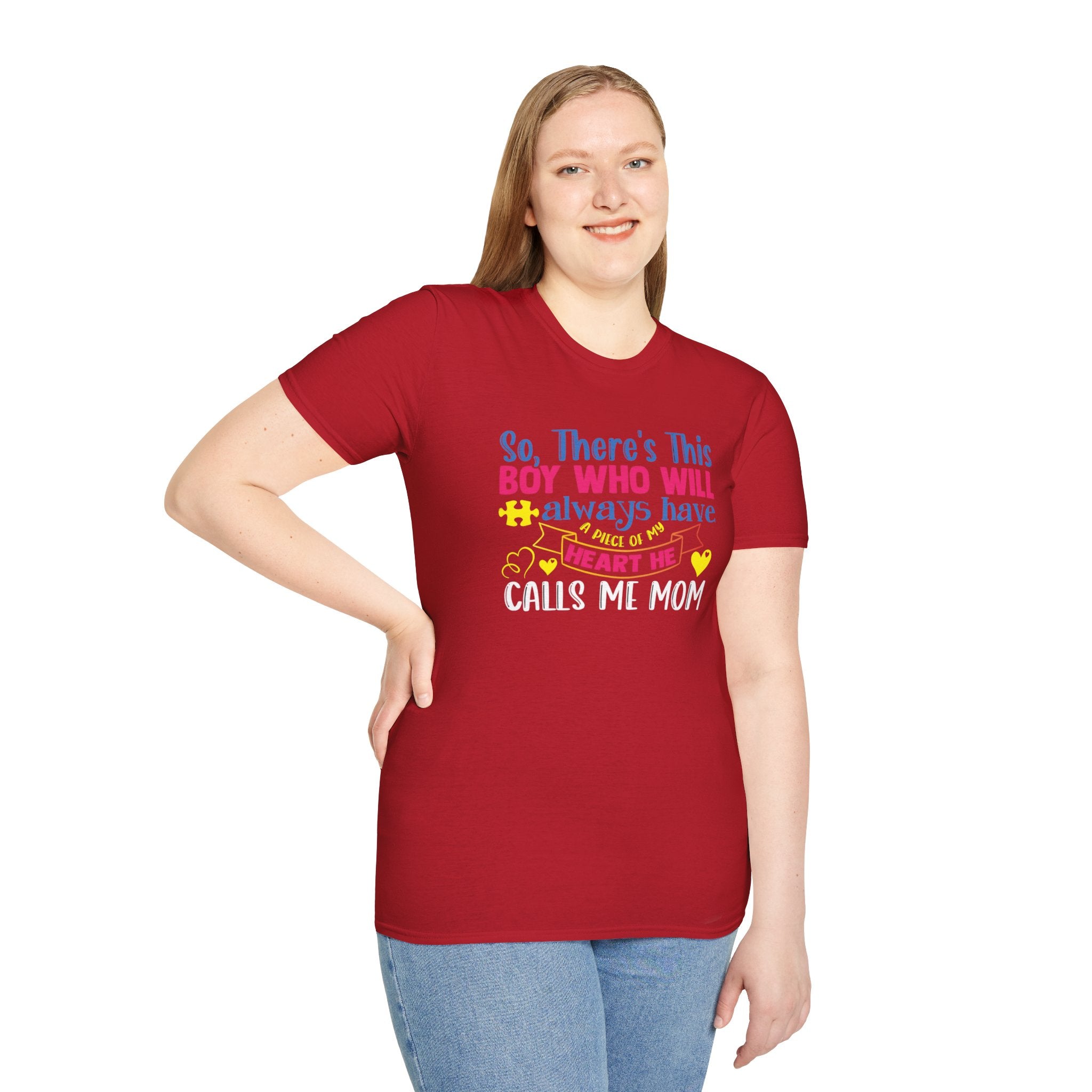 Autism mom- Softstyle T-Shirt