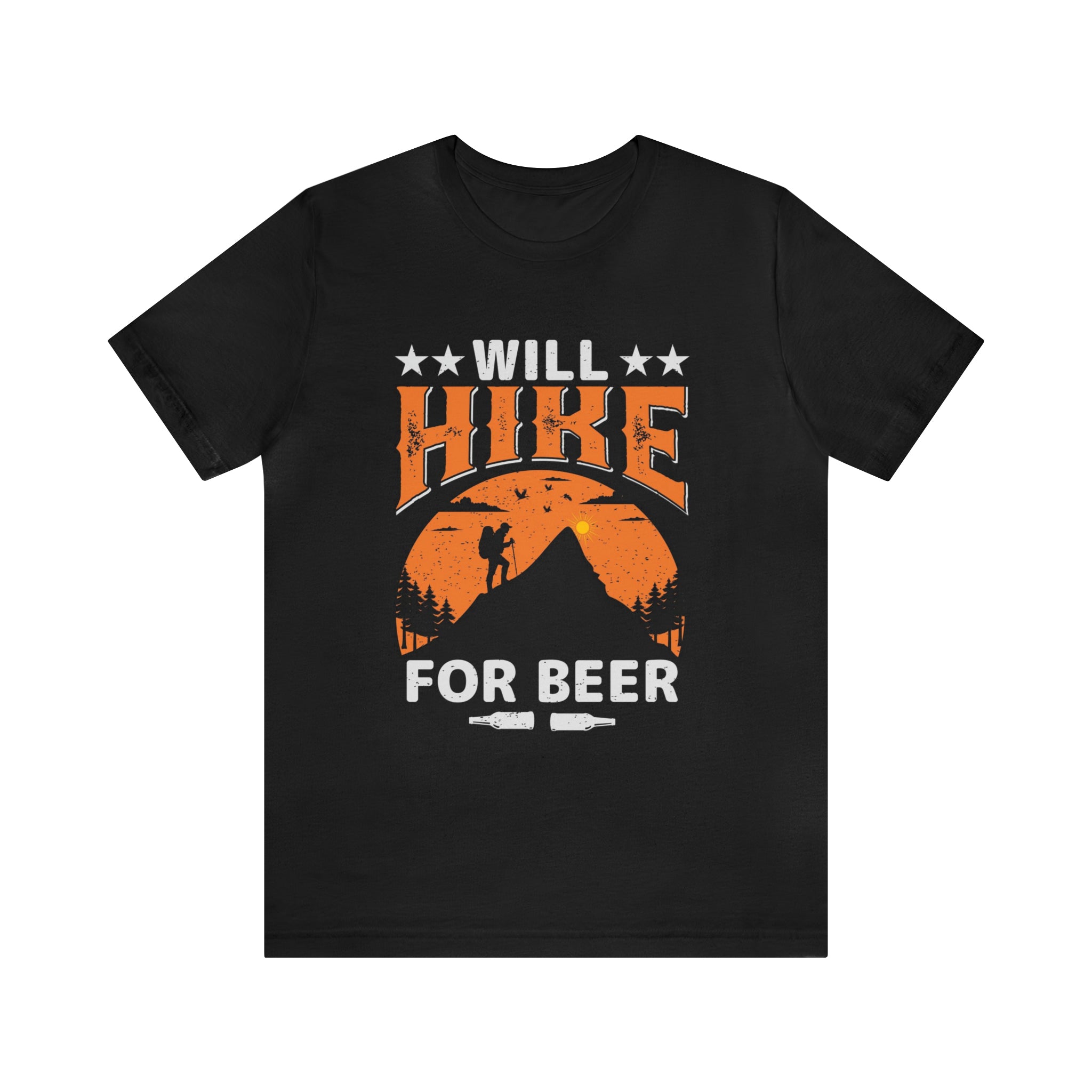 Will hike for beer- Jersey Short Sleeve Tee