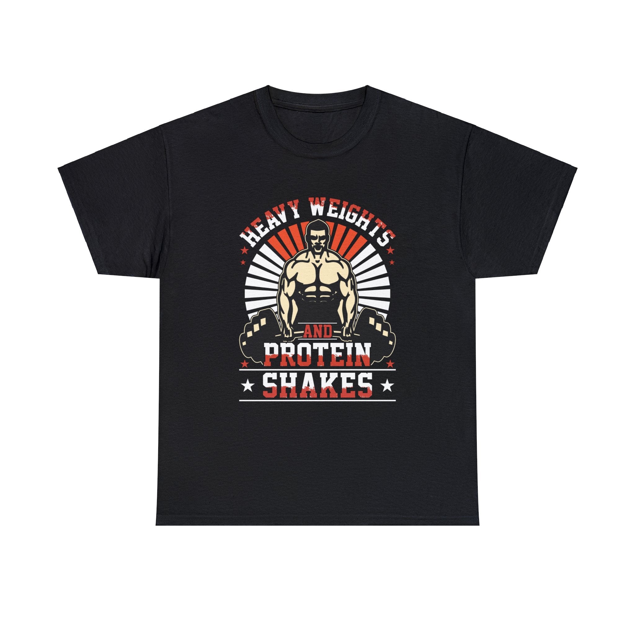 Heavy weights and protein shakes- Heavy Cotton Tee