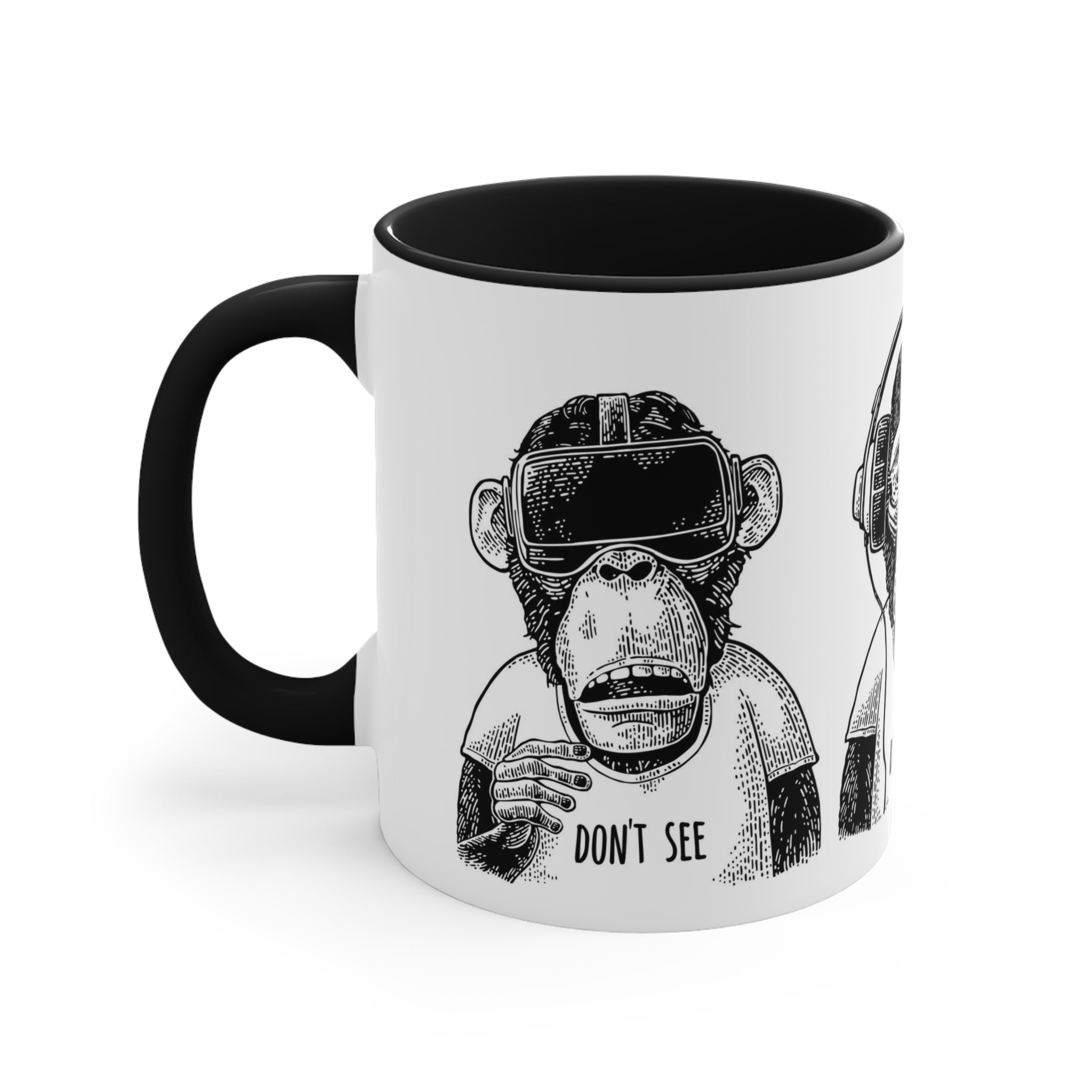 Don’t see hear or speak— Accent Coffee Mug, 11oz