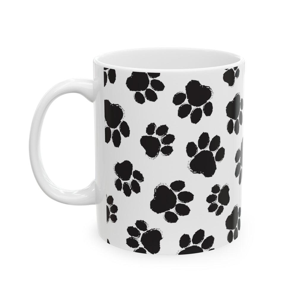 Dog paws coffee Ceramic Mug, (11oz,)