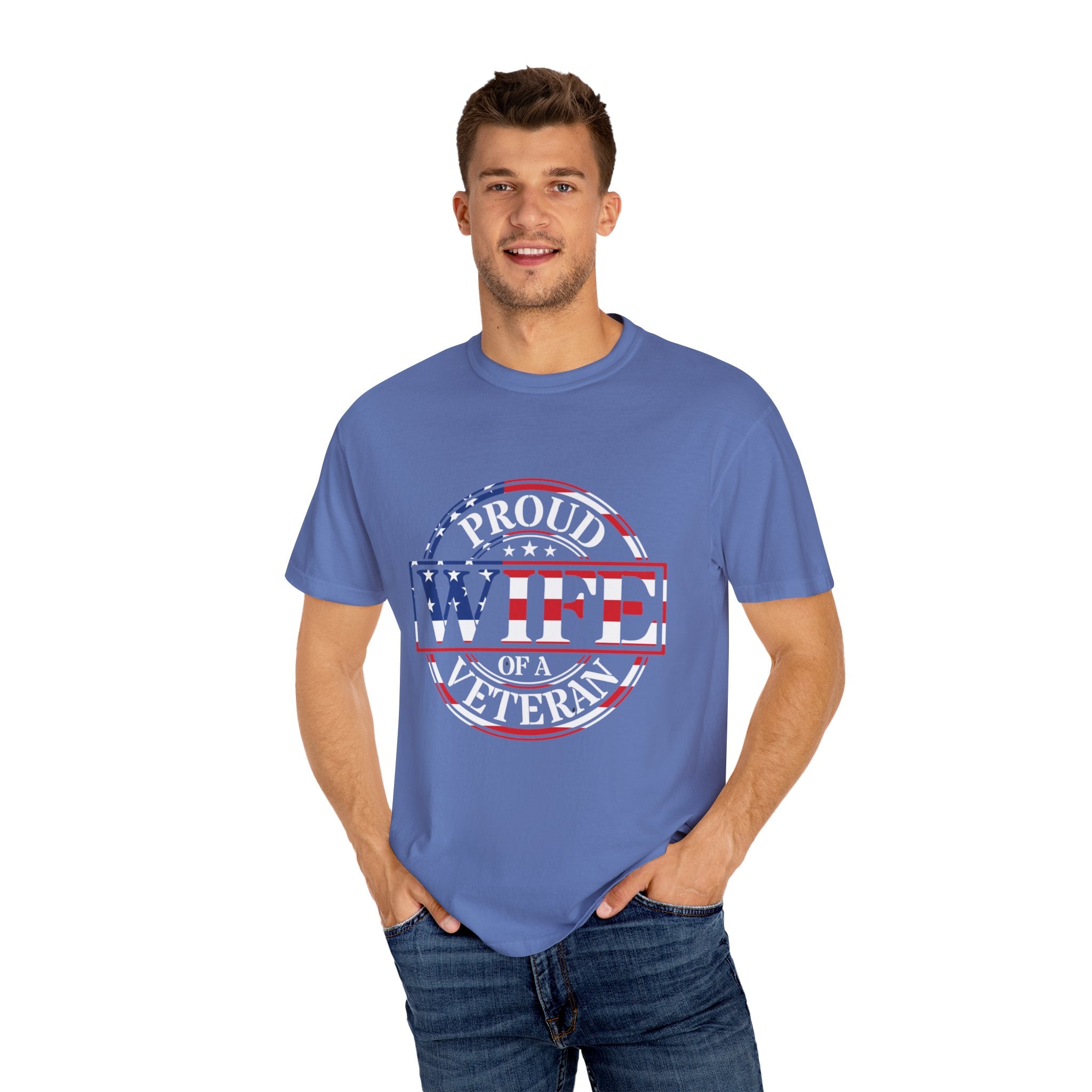 Proud Wife of a Veteran T-shirt, Veteran Gift, Military Spouse Tee, Patriotic Apparel, Unisex Casual Wear, Gift for Her