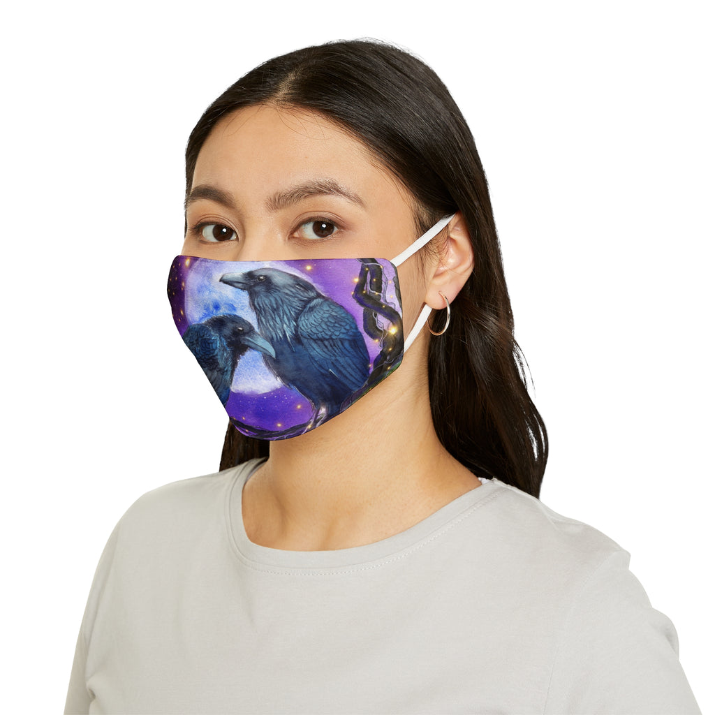Raven birds- Snug-Fit Polyester Face Mask