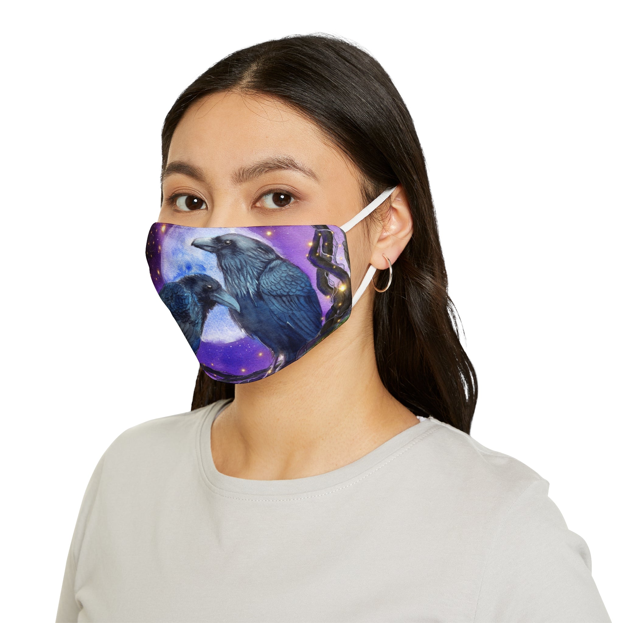 Raven birds- Snug-Fit Polyester Face Mask