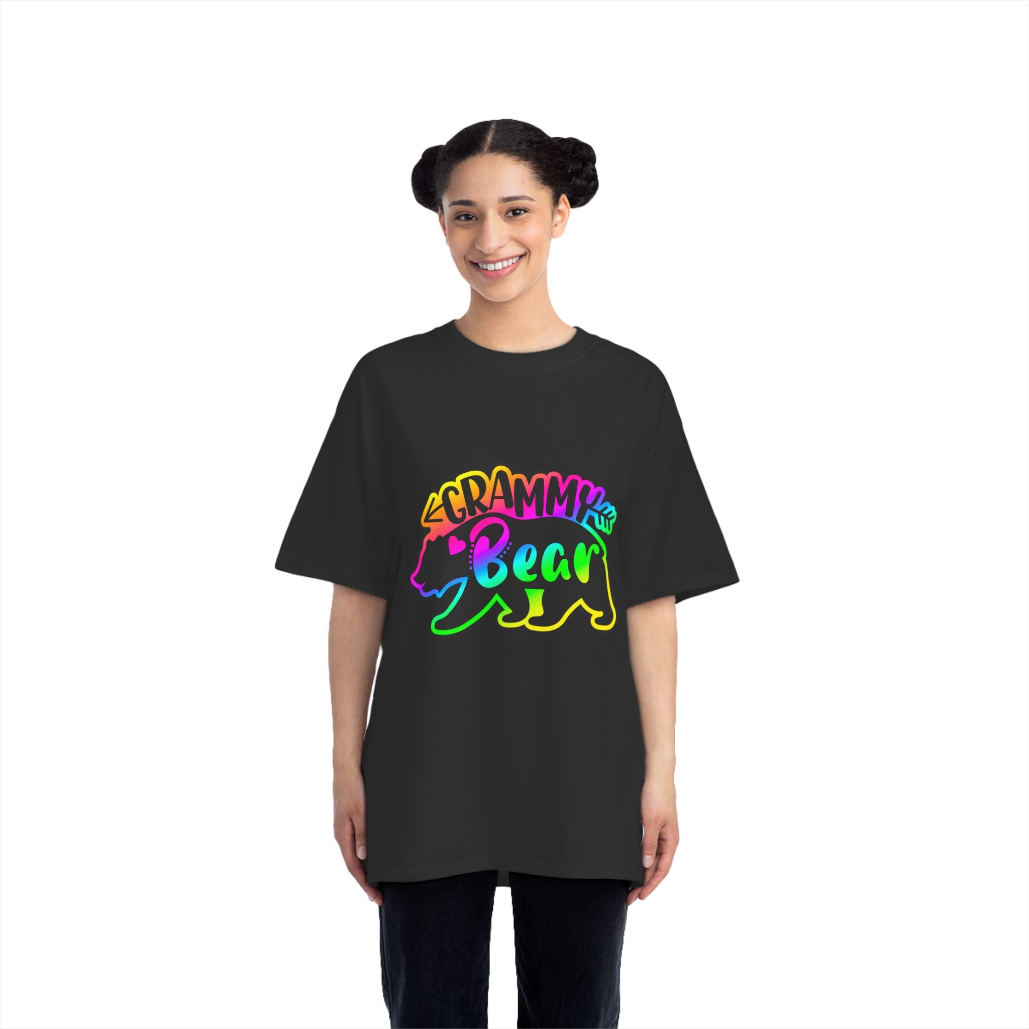 Grammy Bear Short-Sleeve T-Shirt - Colorful Graphic Tee for Animal Lovers