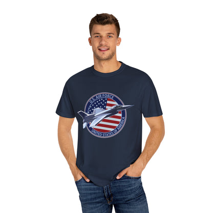 Air Force Tribute T-Shirt, Unisex Military Tee, Garment-Dyed Shirt, Patriotic Apparel, Veteran Gift, Casual Wear, Independence Day Outfit