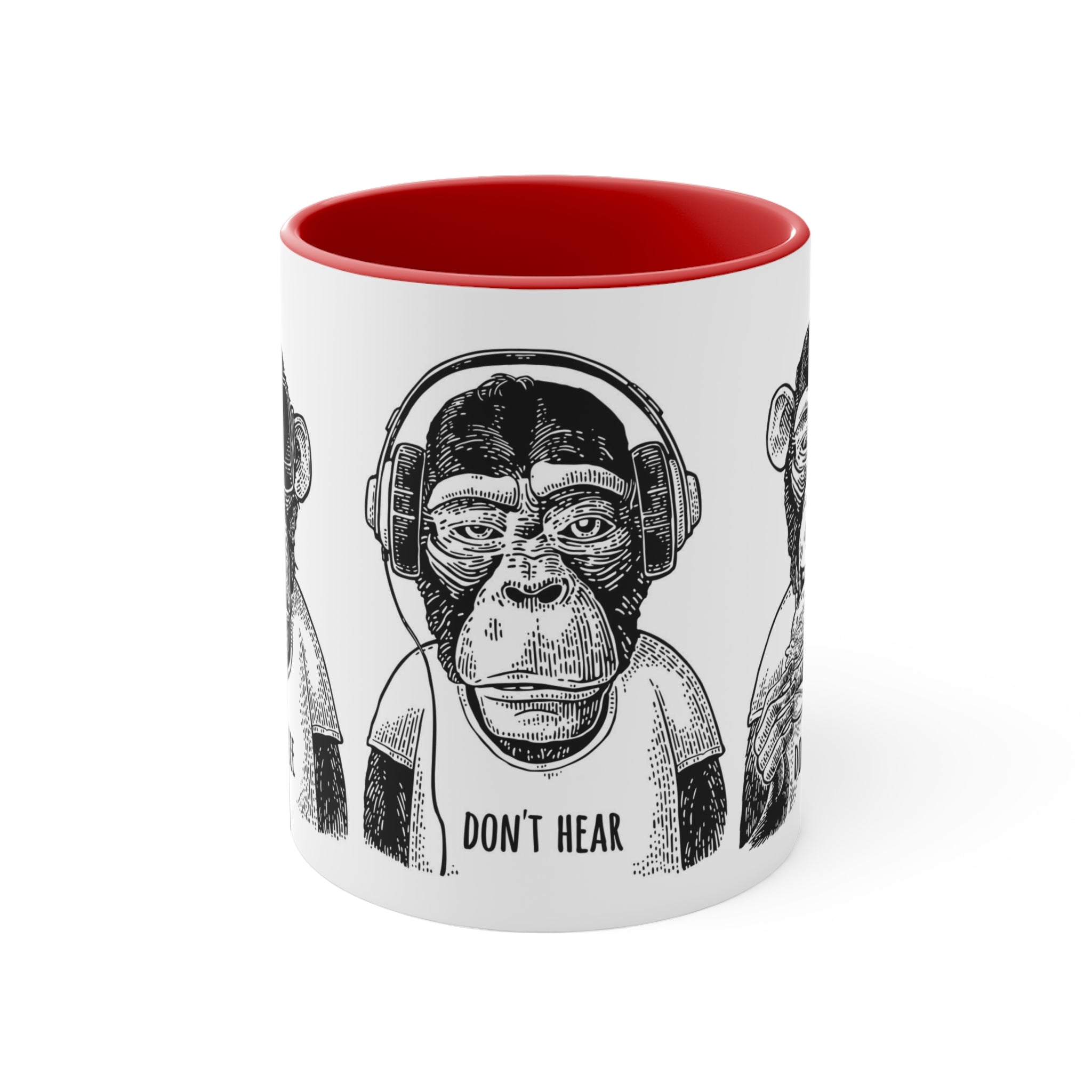 Don’t see hear or speak— Accent Coffee Mug, 11oz
