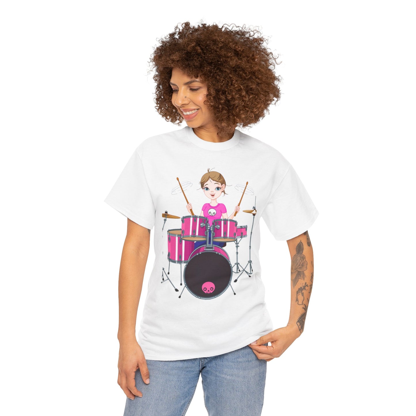 DRUMMER GIRL-  Heavy Cotton Tee