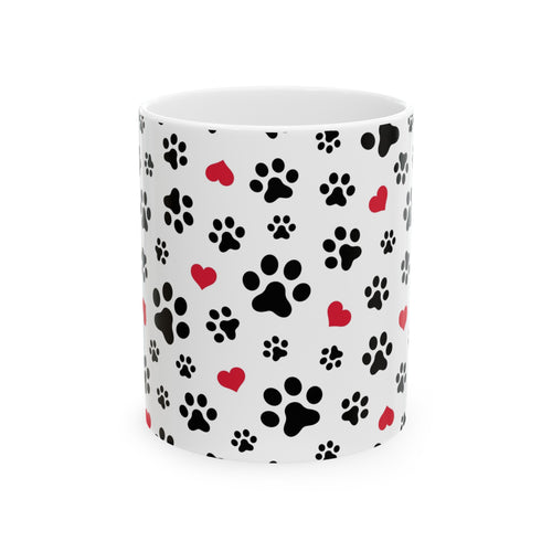 Cat prints— Ceramic Mug, (11oz,)