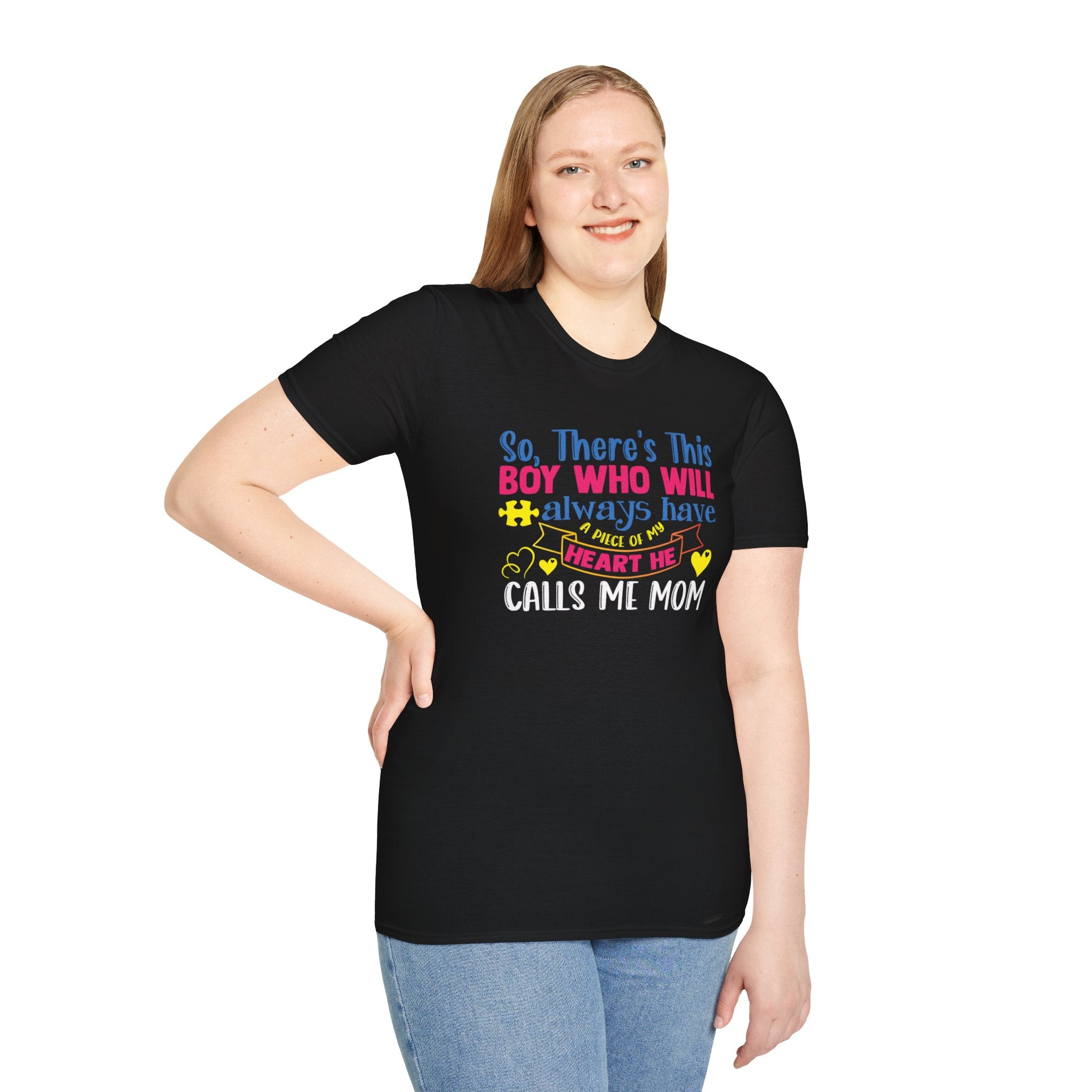 Autism mom- Softstyle T-Shirt