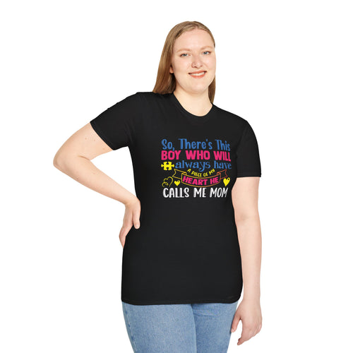 Autism mom- Softstyle T-Shirt