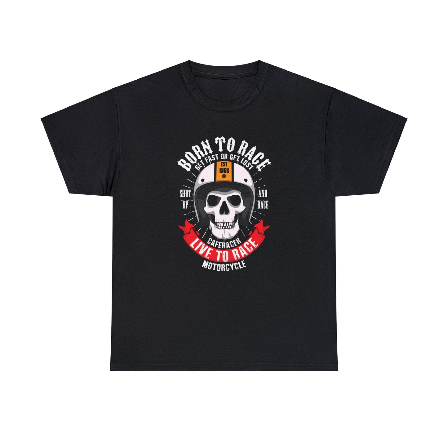 Born to race- Motocycle- Heavy Cotton Tee Shirt