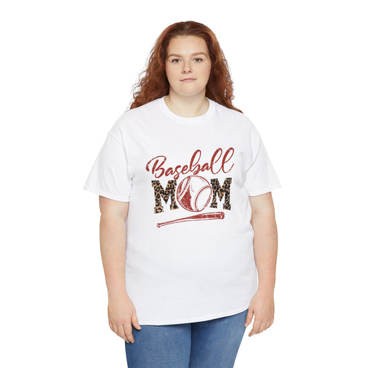 Baseball mom- Heavy Cotton Tee Shirt