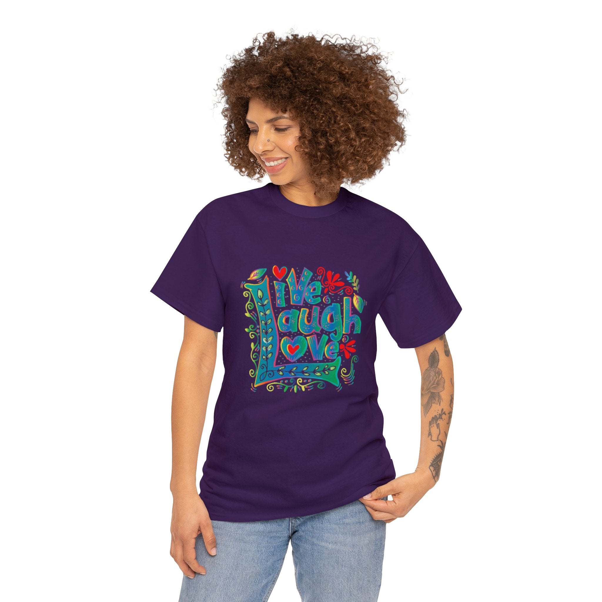 Live laugh love- Heavy Cotton Tee shirt