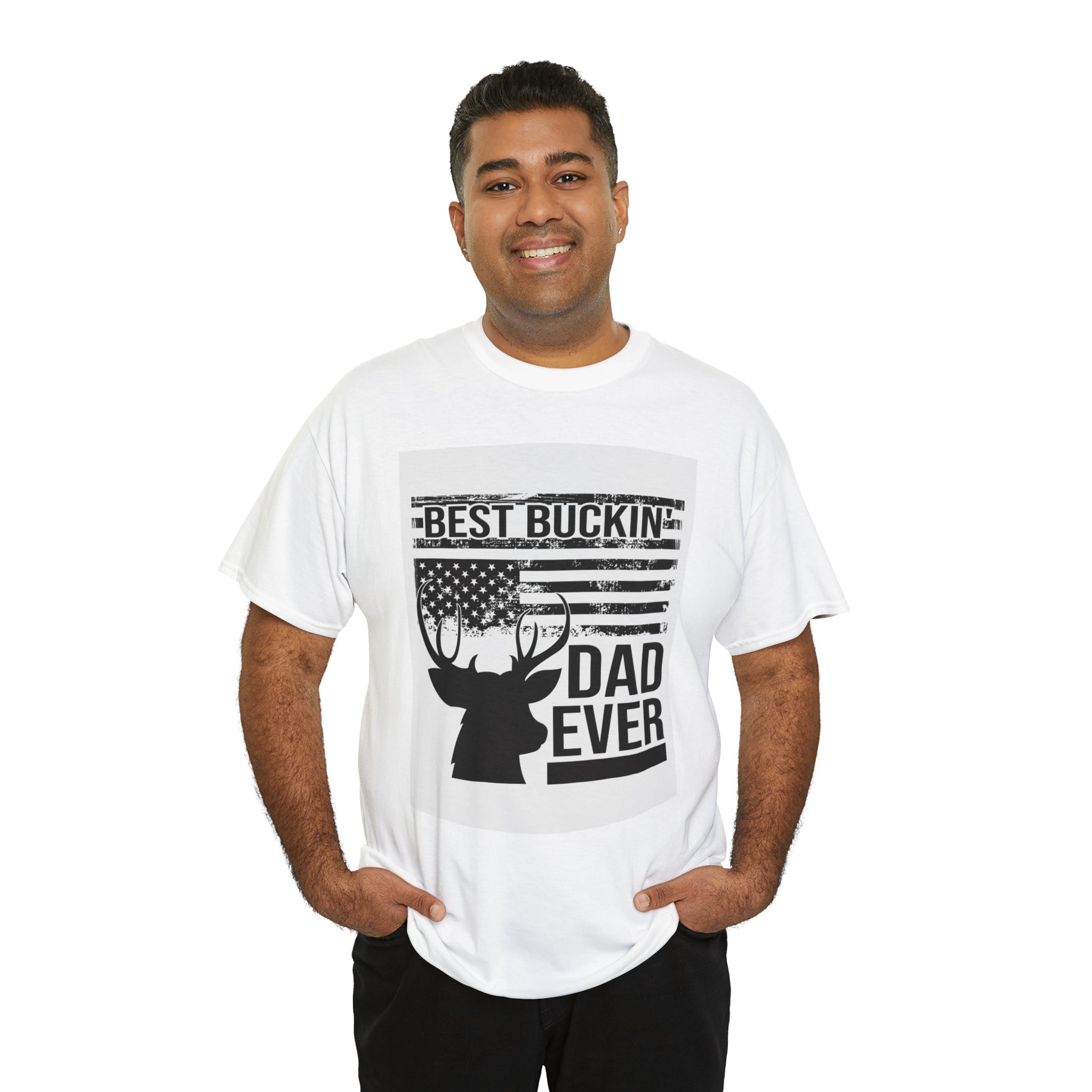 Best buckin dad ever- Heavy Cotton Tee