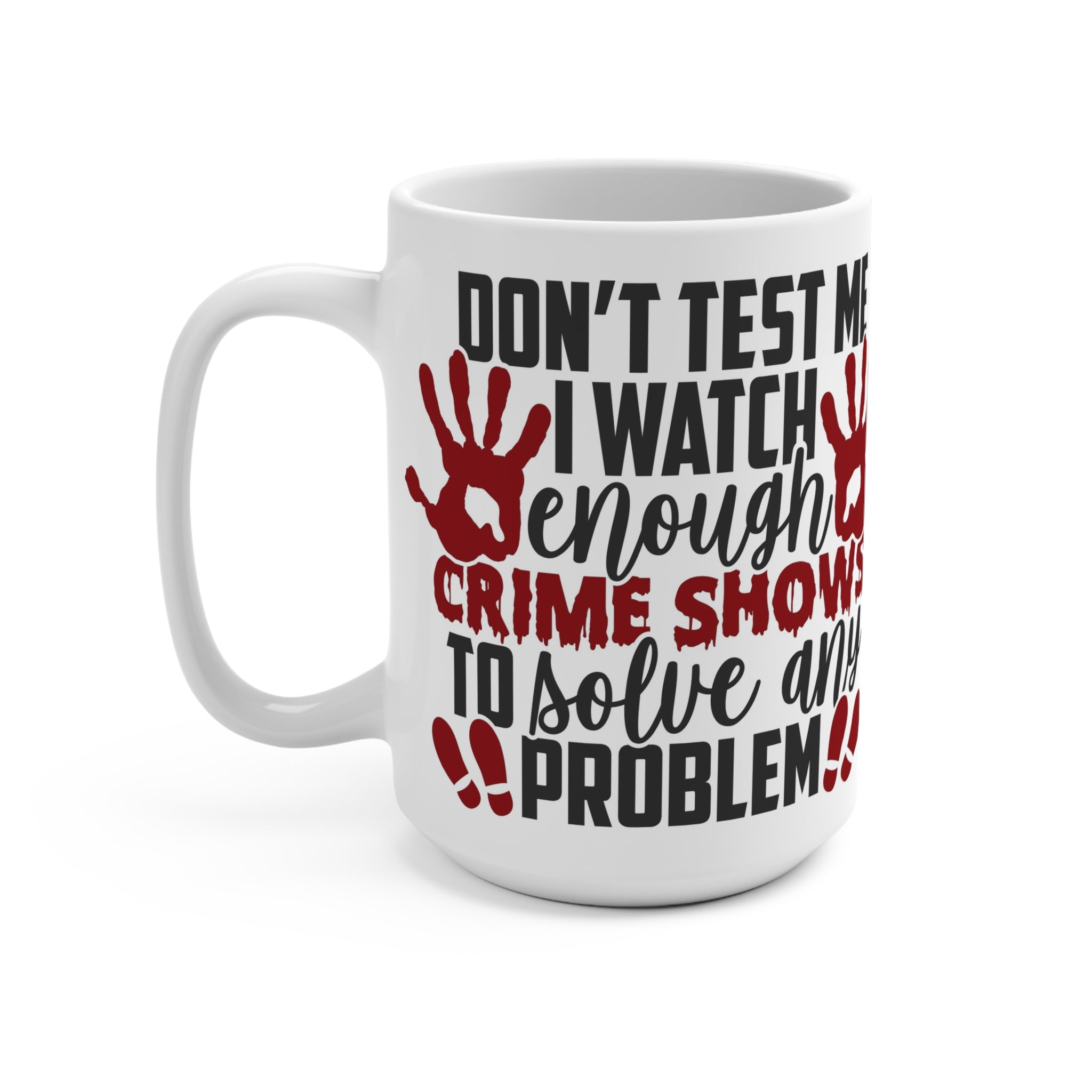 Handprint Statement Mug, Funny Coffee Cup, Unique Gift for Teens, Halloween Decor, Quirky Home Accessory, for Coffee Lovers!