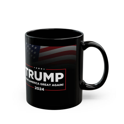 Trump 2024- Black Mug (11oz,)