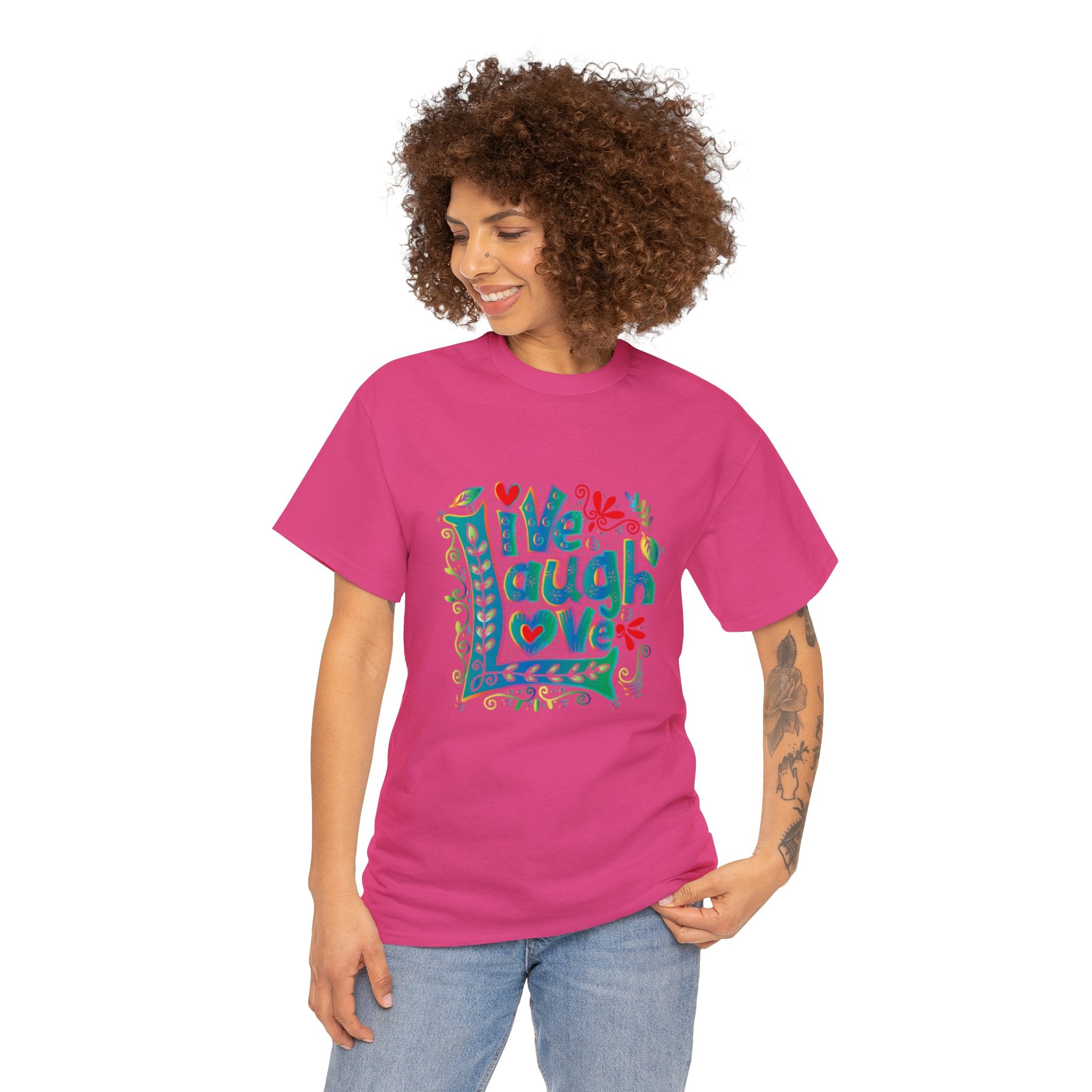 Live laugh love- Heavy Cotton Tee shirt