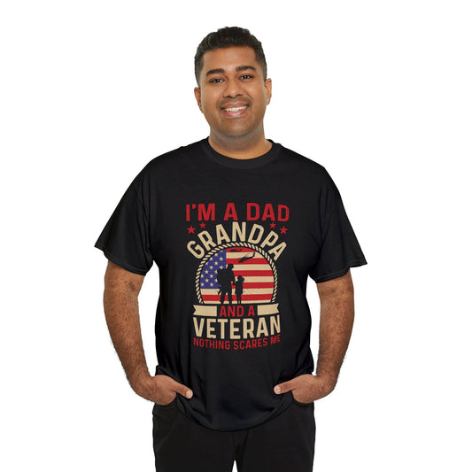 Dad grandpa veteran—  Heavy Cotton Tee Shirt