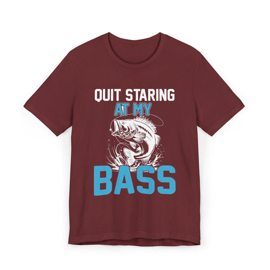 Bass Lover Unisex Jersey T-Shirt - Fun Fishing Tee, Gift for Anglers, Casual Wear, Music Lover Shirt, Summer Fashion