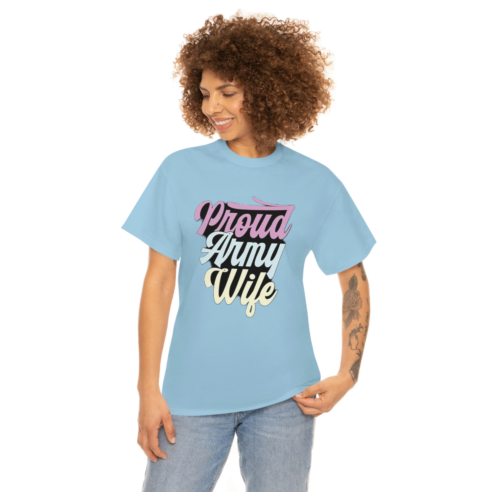 Proud army wife— Heavy Cotton Tee