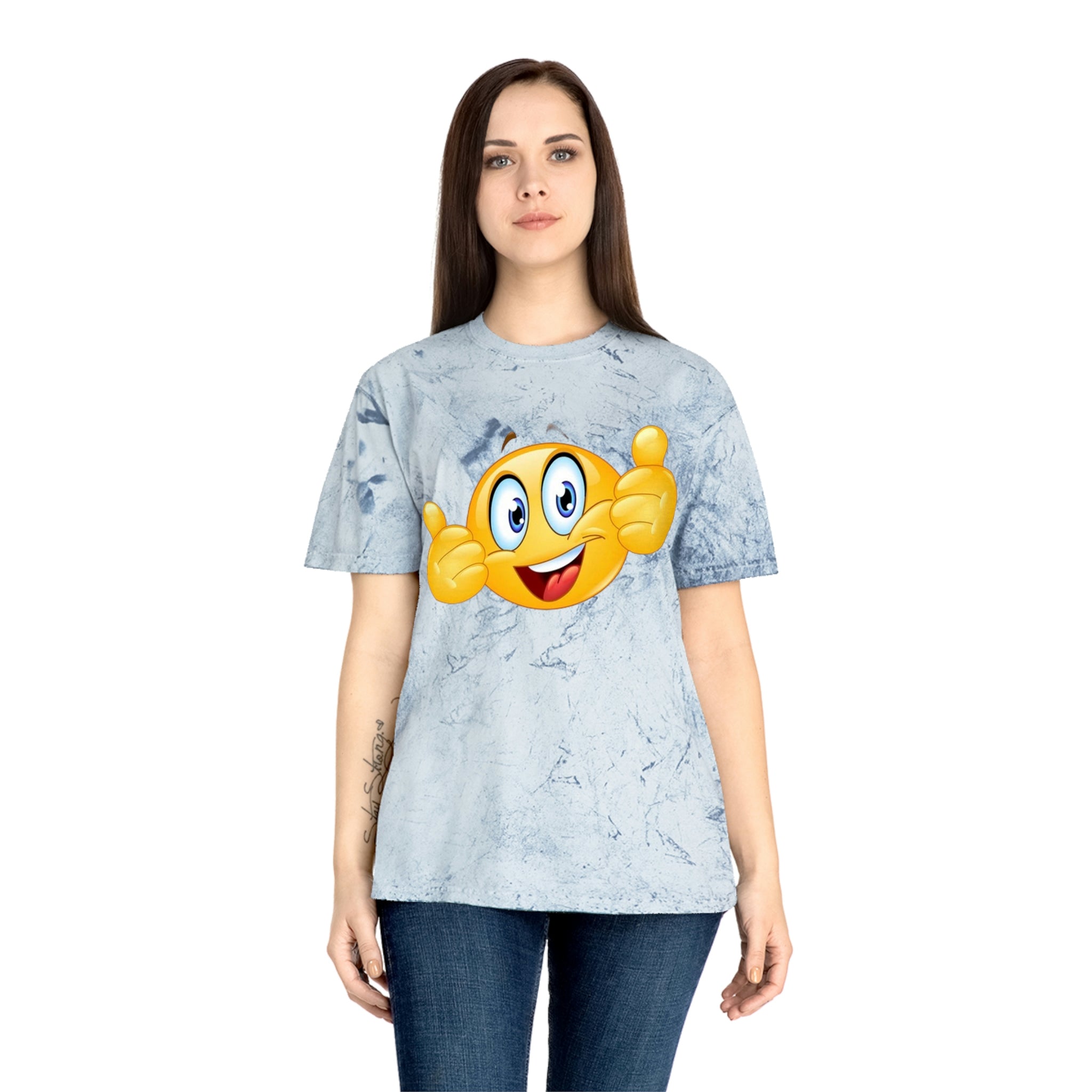 Smiley face— Unisex Color Blast T-Shirt