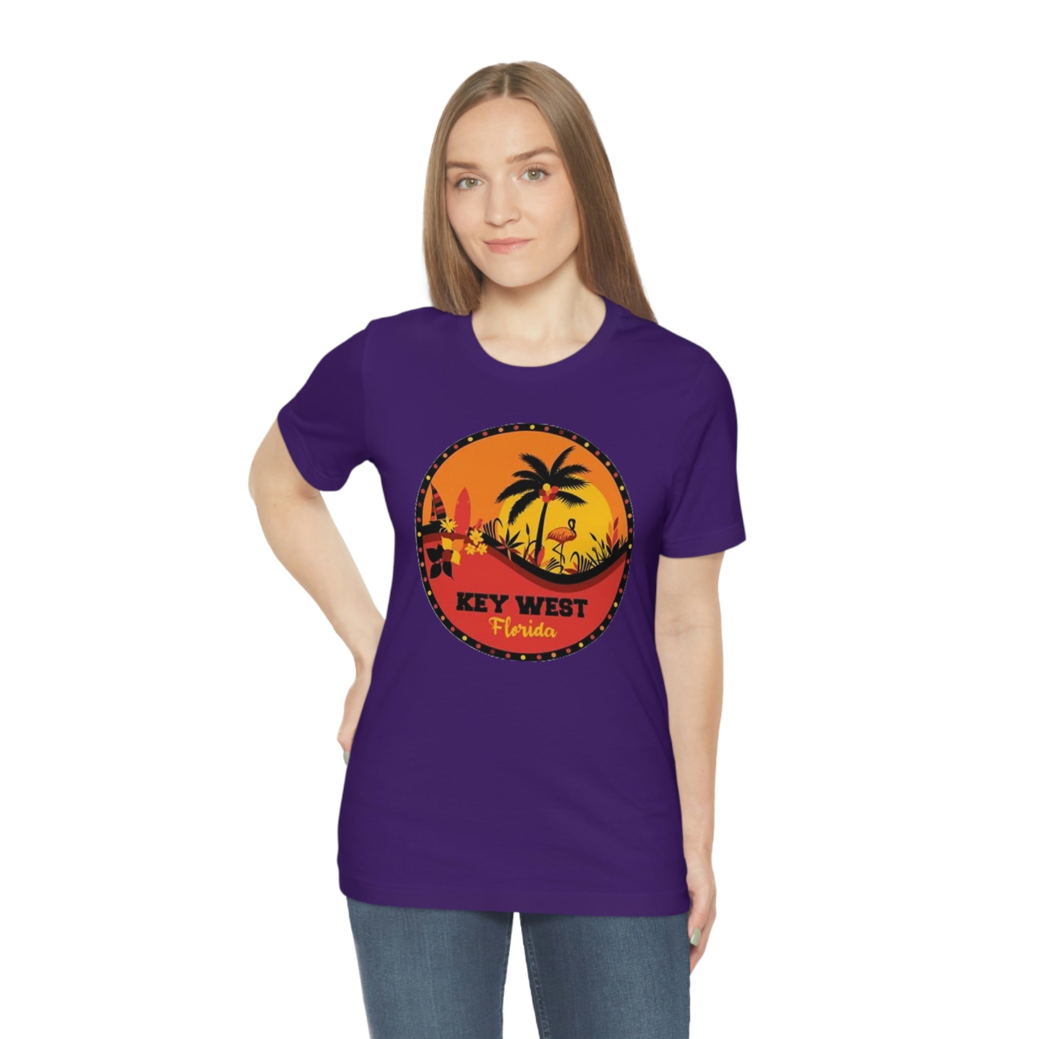 Key west Fl- Unisex Jersey Short Sleeve Tee