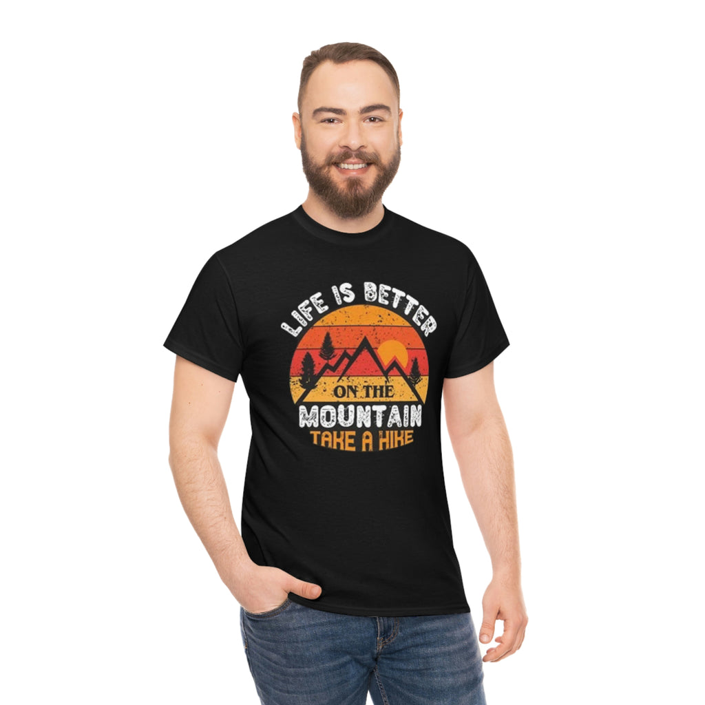 Life is better on a mountain-Unisex Heavy Cotton Tee