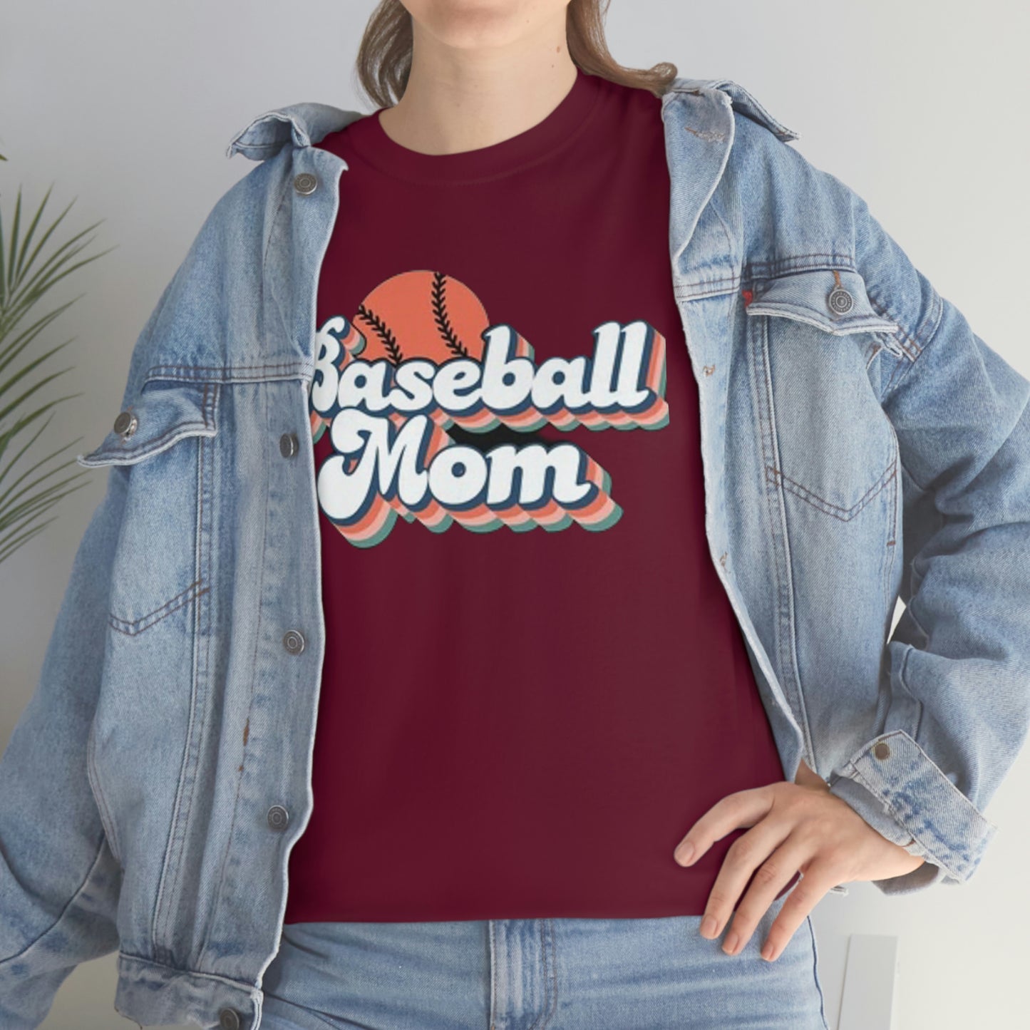 Baseball mom- Heavy Cotton Tee