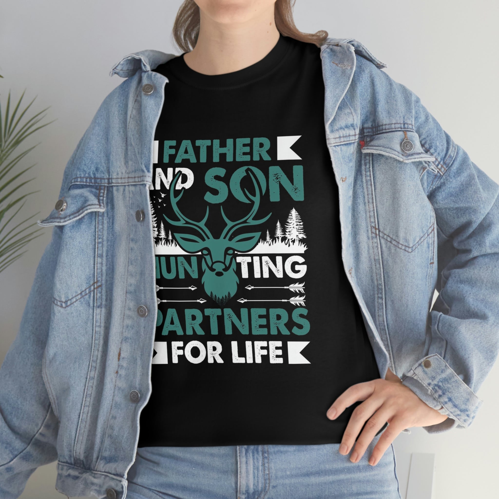 Father and son hunting-  Heavy Cotton Tee