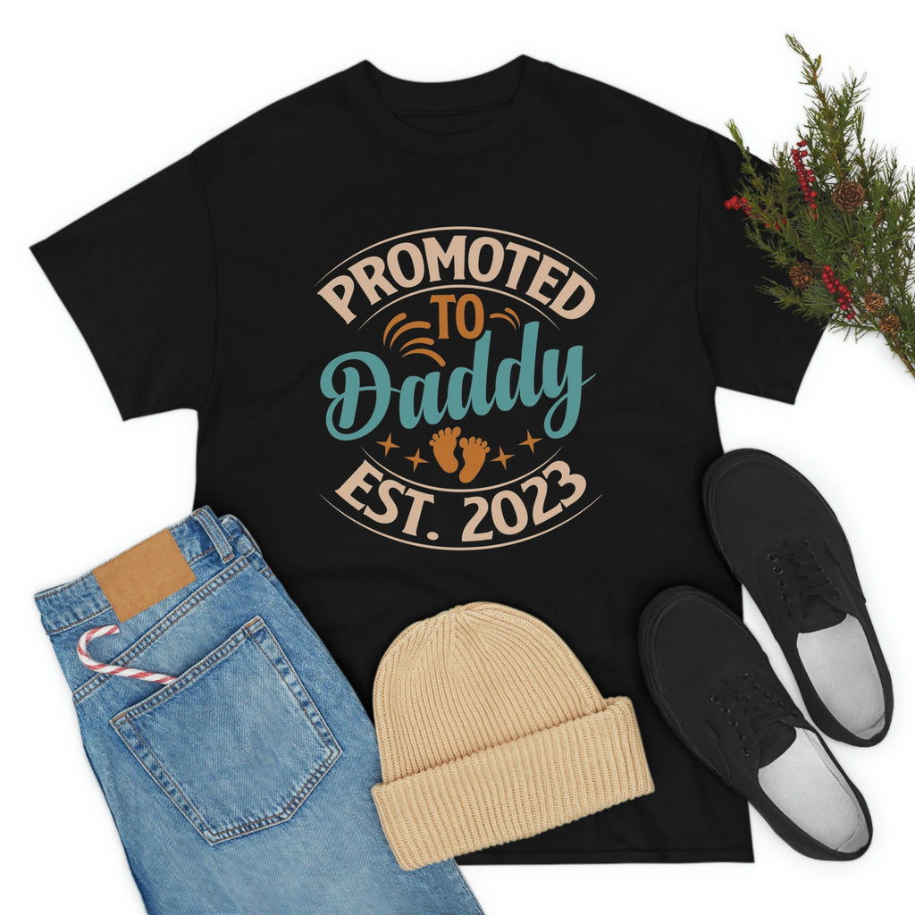 Promoted to daddy-  Heavy Cotton Tee