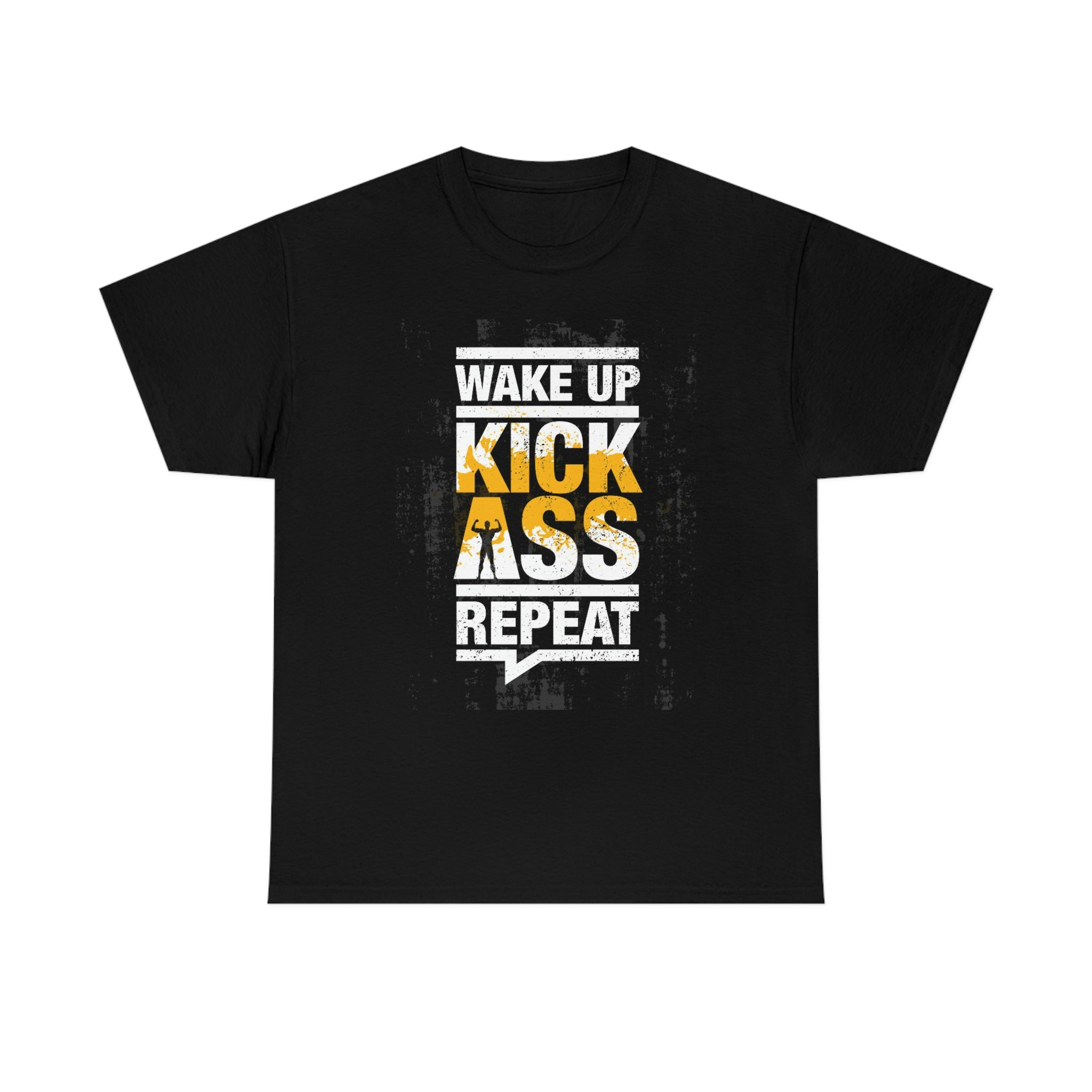 Wake up kick ass- Unisex Heavy Cotton Tee