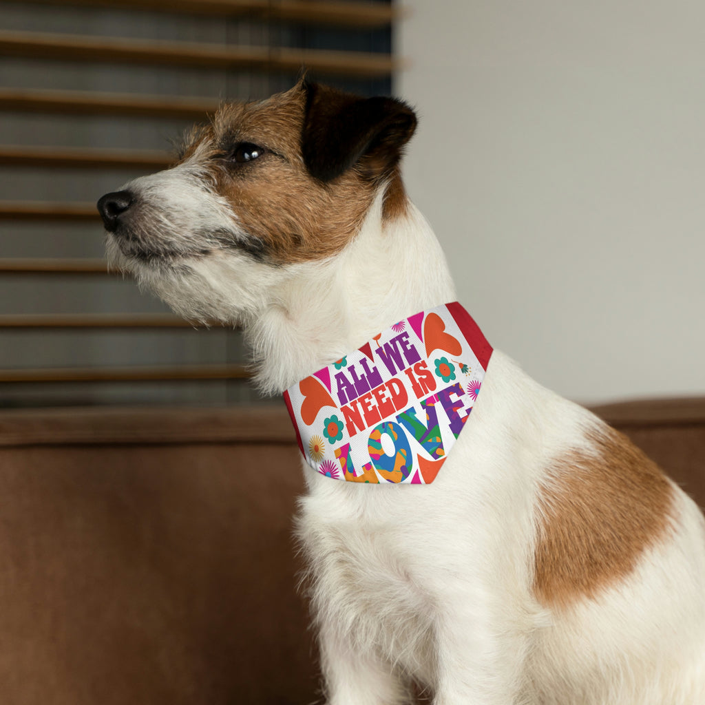 All we need is love- Pet Bandana Collar