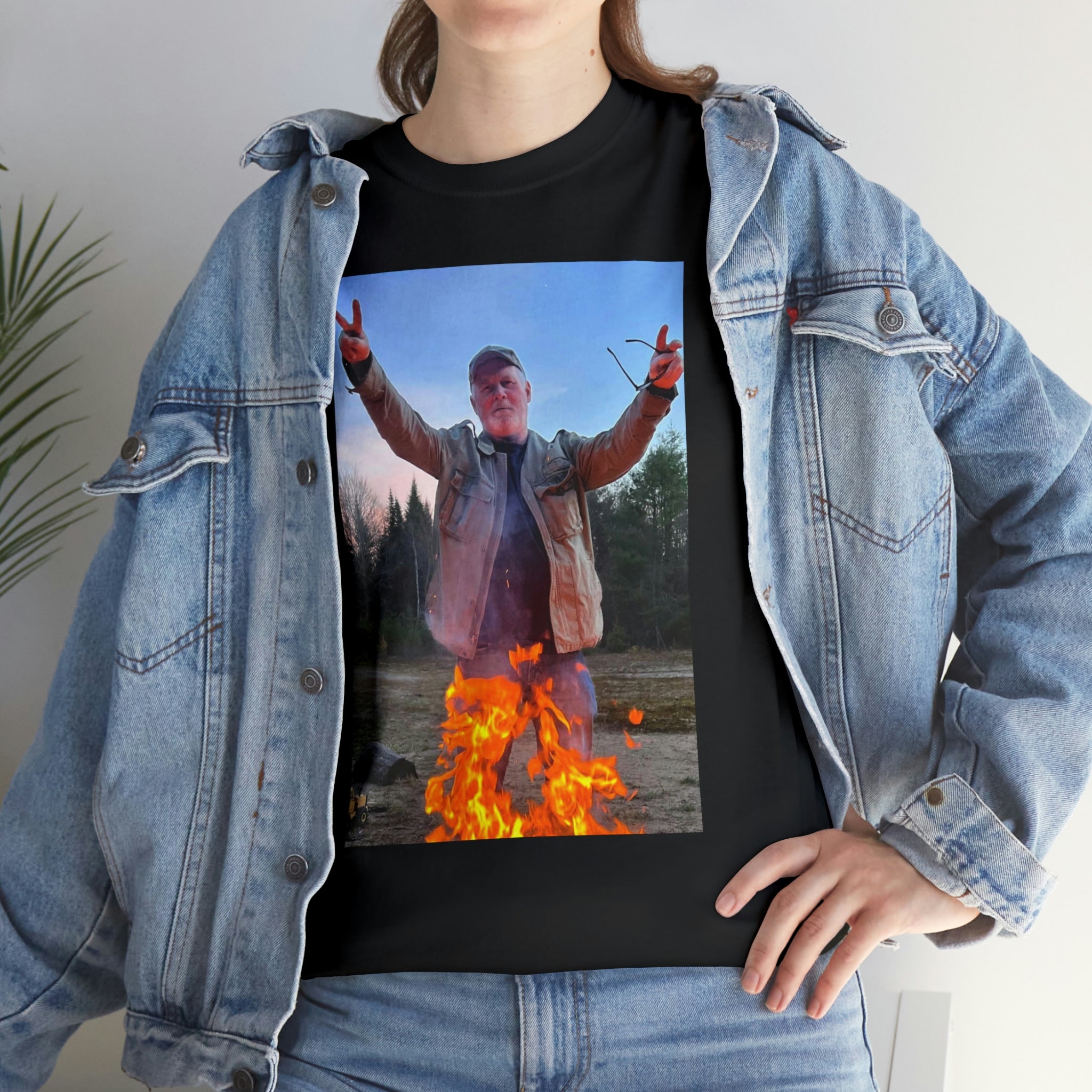 On fire-  Heavy Cotton Tee