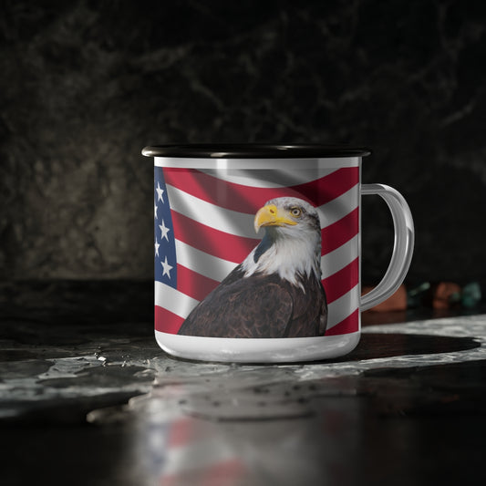 Eagle + flag- Enamel Camp Cup