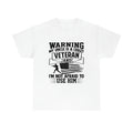 Warning crazy uncle veteran- Heavy Cotton Tee